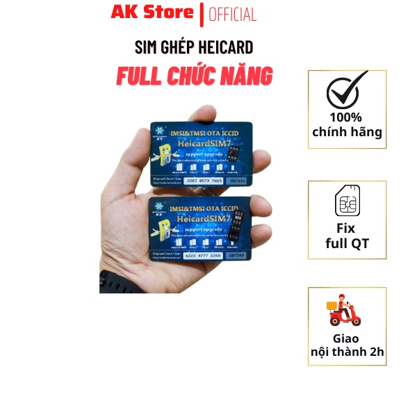 Sim Ghép Thần Thánh Heicard Cho iHPhone Lock Fix Full Như Quốc Tế Từ  iPhone SE Đến 12 PRO MAX