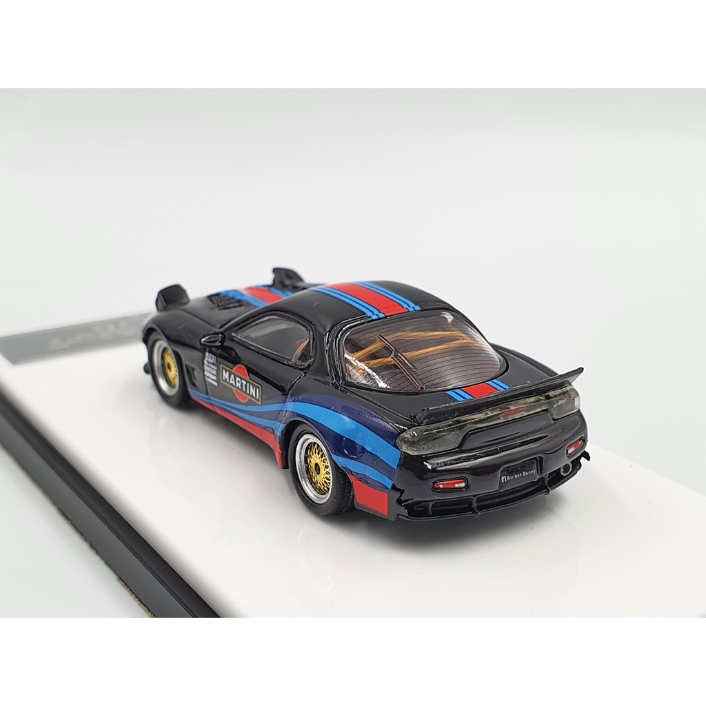 Xe Mô Hình Mazda RX-7 Tỉ lệ 1:64 Hãng sản xuất Time Micro ( Martini Đen )