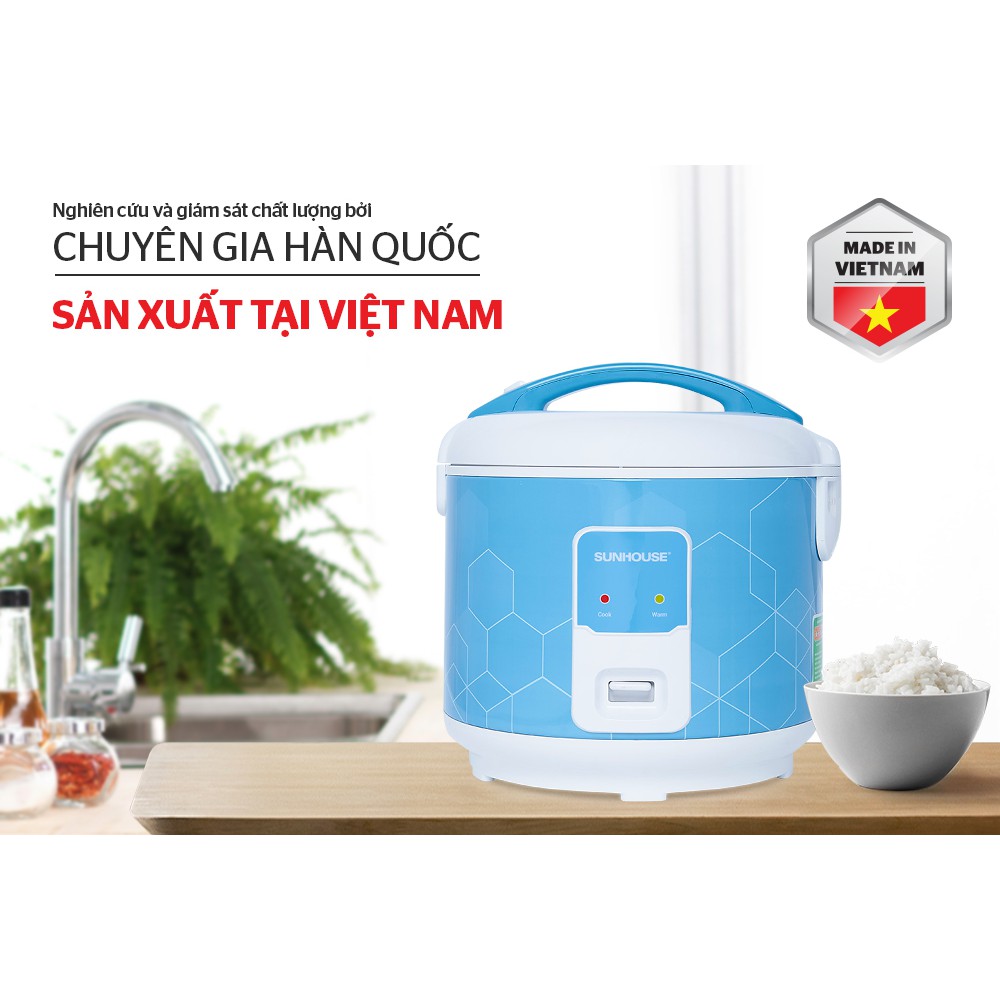 [Mã ELHADEV giảm 4% đơn 300K] Nồi cơm điện 1.8L SUNHOUSE SHD8622G