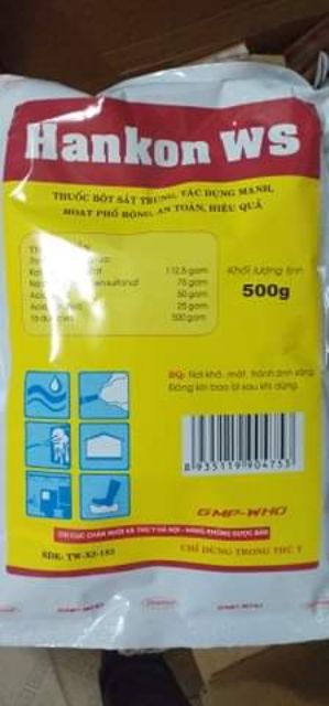 Hankon 500g sát trùng khử khuẩn trang trại