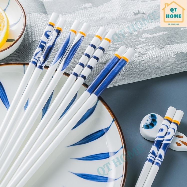 Đũa Sứ Cao Cấp Kiểu Nhật Chống Nấm Mốc, Chống Trơn Trượt, Chịu Nhiệt [Có Sẵn]