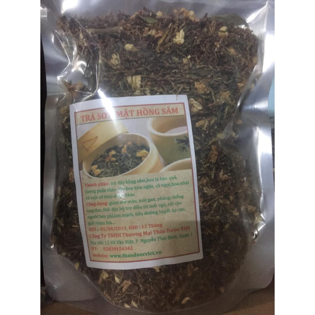 500g Trà Sơn Mật Hồng Sâm Sapa giúp ngủ ngon - Hàng công ty Thảo Dược Việt