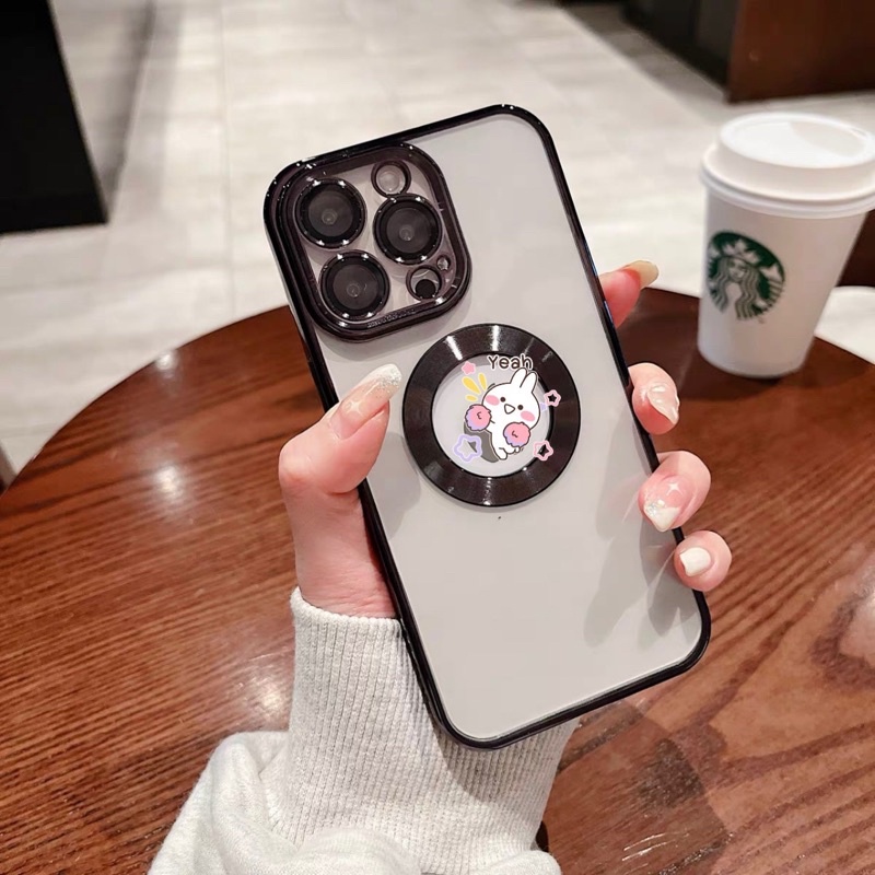 Ốp Lưng iPhone Trong Suốt Vòng Tròn Lộ Táo Viền Si 6D Sang Trọng Bảo Vệ Camera 7plus/8plus/x/xs/xsmax/11/12/13/14/promax