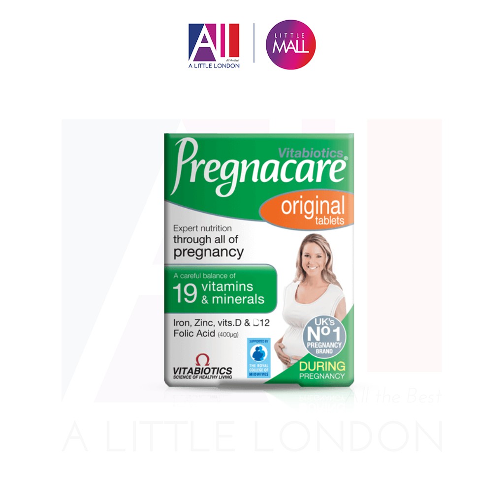 [Mã GROSALEHOT giảm 8% đơn 250K] [TOP 1 SHOPEE] Bổ sung Vitamin khi mang thai Vitabiotics Pregnacare Original (Bill Anh)