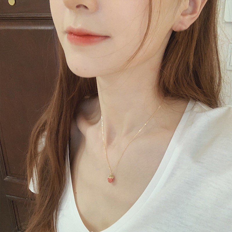 Vòng Cổ Choker Dâu Tây Đáng Yêu Cute Ulzzang Phong Cách Hàn Quốc Nữ Sinh