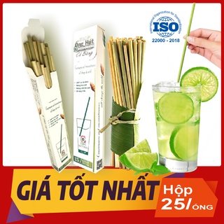 Hộp 25 ống hút cỏ bàng XUẤT KHẨU USA [BẢO HÀNH 12 tháng]  MIỀN TÂY XANH - Chứng nhận FDA - ISO 22000-HACCP-OCOP