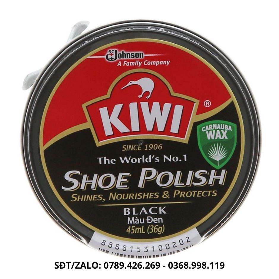 Xi sáp đành giày màu đen hãng KIWI
