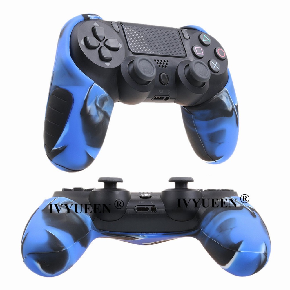 Vỏ bọc tay cầm điều khiển chơi game PlayStation 4 PS4 DS4 Pro Slim X 2 bằng cao su silicon dày