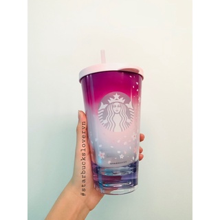 |chính hãng| ly coldcup hoa anh đào tím