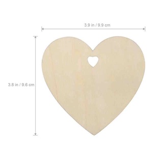 Miếng decor trang trí DIY Trái tim gỗ, hình tròn gỗ, ngôi sao gỗ 10cm