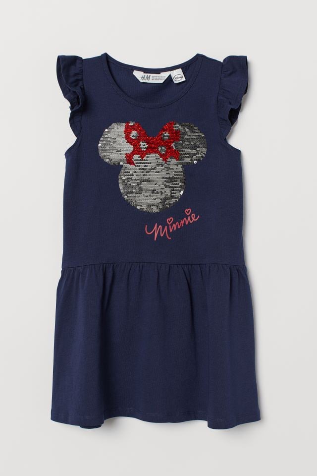 Váy HM cánh tiên kim sa lật chất cotton mát cho bé từ 1-10Y