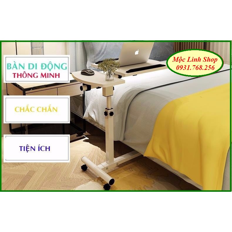 Bàn học 1 chân T01 có bánh xe 60x40