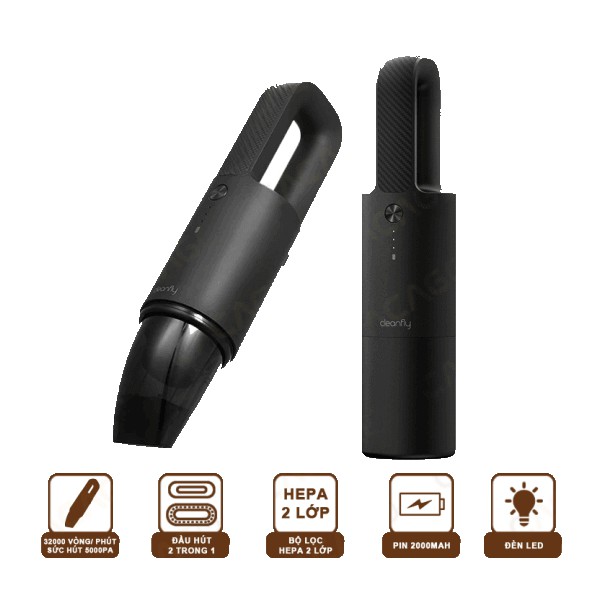 Máy hút bụi cầm tay Xiaomi Coclean Cleanfly FVQ (5000Pa) - Nhỏ gọn Đẹp Tinh Tế