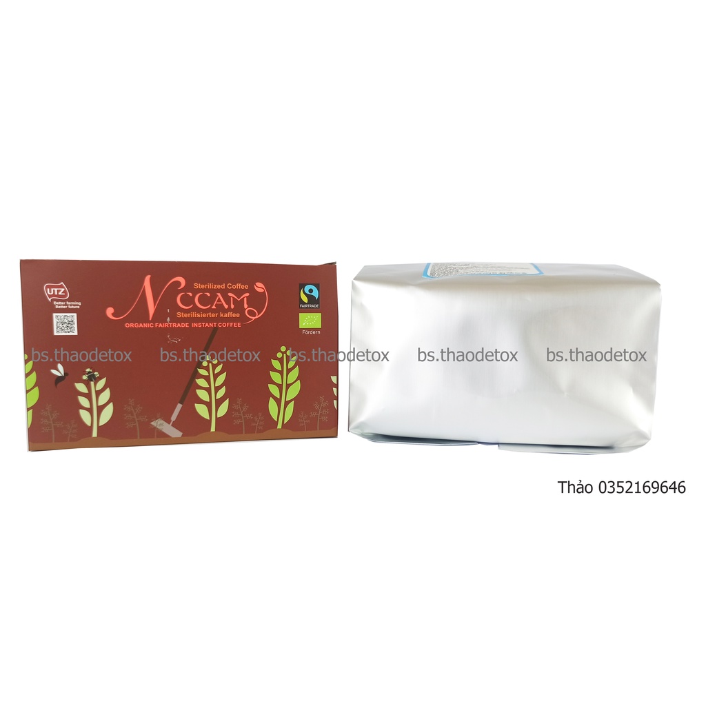 [ Chính Hãng] Bột Cà Phê Hữu Cơ NCCAM dạng hòa tan thải độc đại tràng,Gerson Coffee Enema đạt chứng nhận hữu cơ (45 lần)