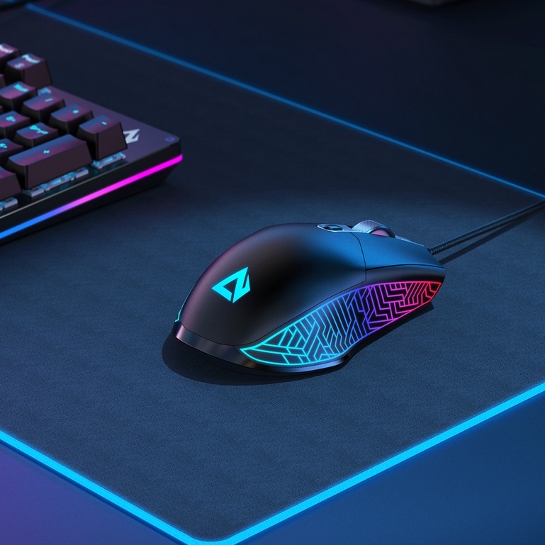 Chuột máy tính dây AUKEY GM-F3 chuột Game Silent-giảm ồn ,6 Nút lập trình, chuột máy tính RGB 7200 DPI Cho PC Laptop