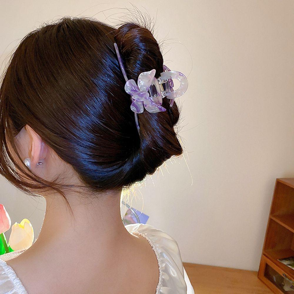 JARRED Kẹp Tóc Cá Mập Họa Tiết Hình Học Rỗng Dễ Thương Cho Nữ