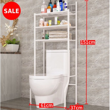 Kệ để đồ sau toilet , nhà tắm 3 tầng đa năng, tiết kiệm không gian