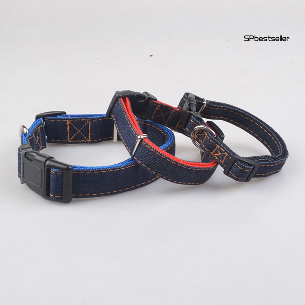 Vòng Cổ Denim Mềm Mại Cho Thú Cưng