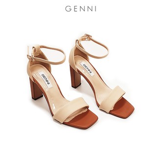 Sandal bót gót phối màu ge261 - genni