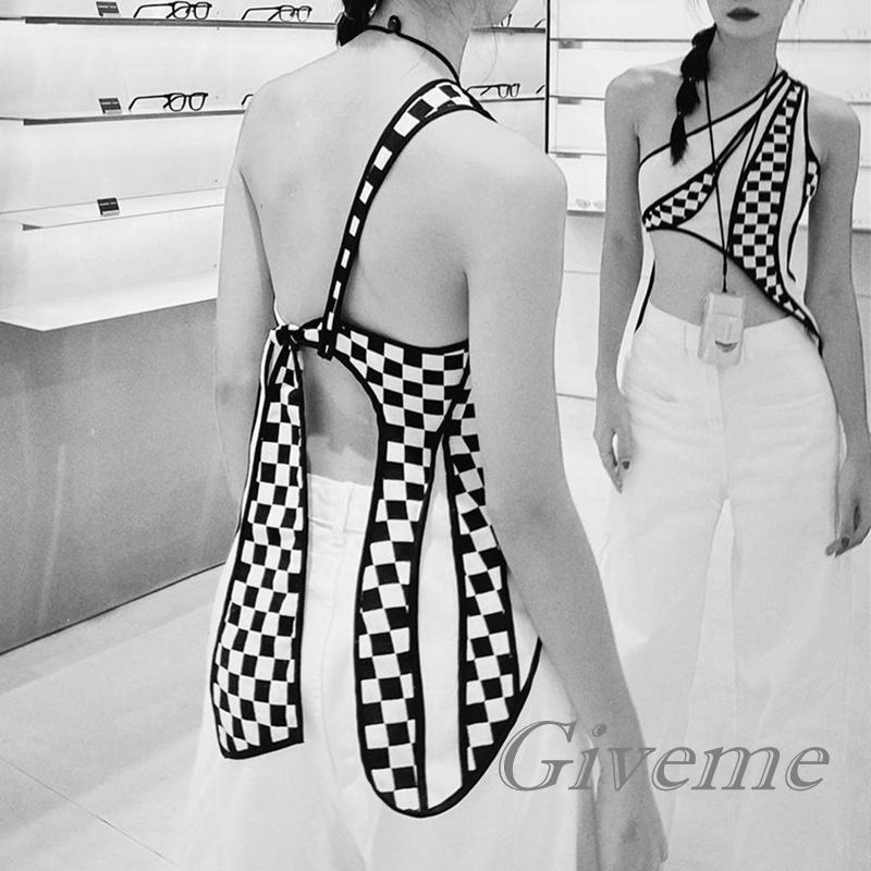 Givenme Áo Lửng Không Tay Hở Lưng Thời Trang Mùa Hè Dành Cho Nữ