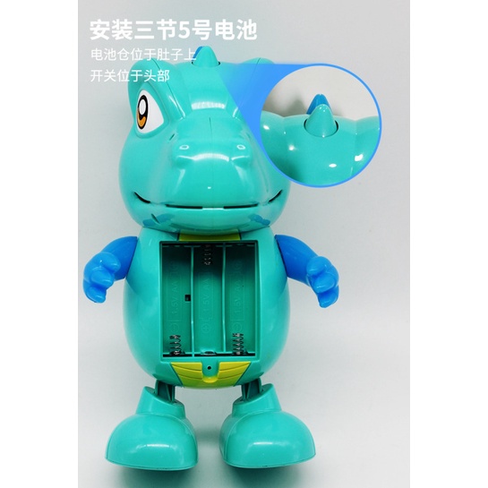 Robot Khủng Long Hoạt Hình Phát Nhạc Độc Đáo
