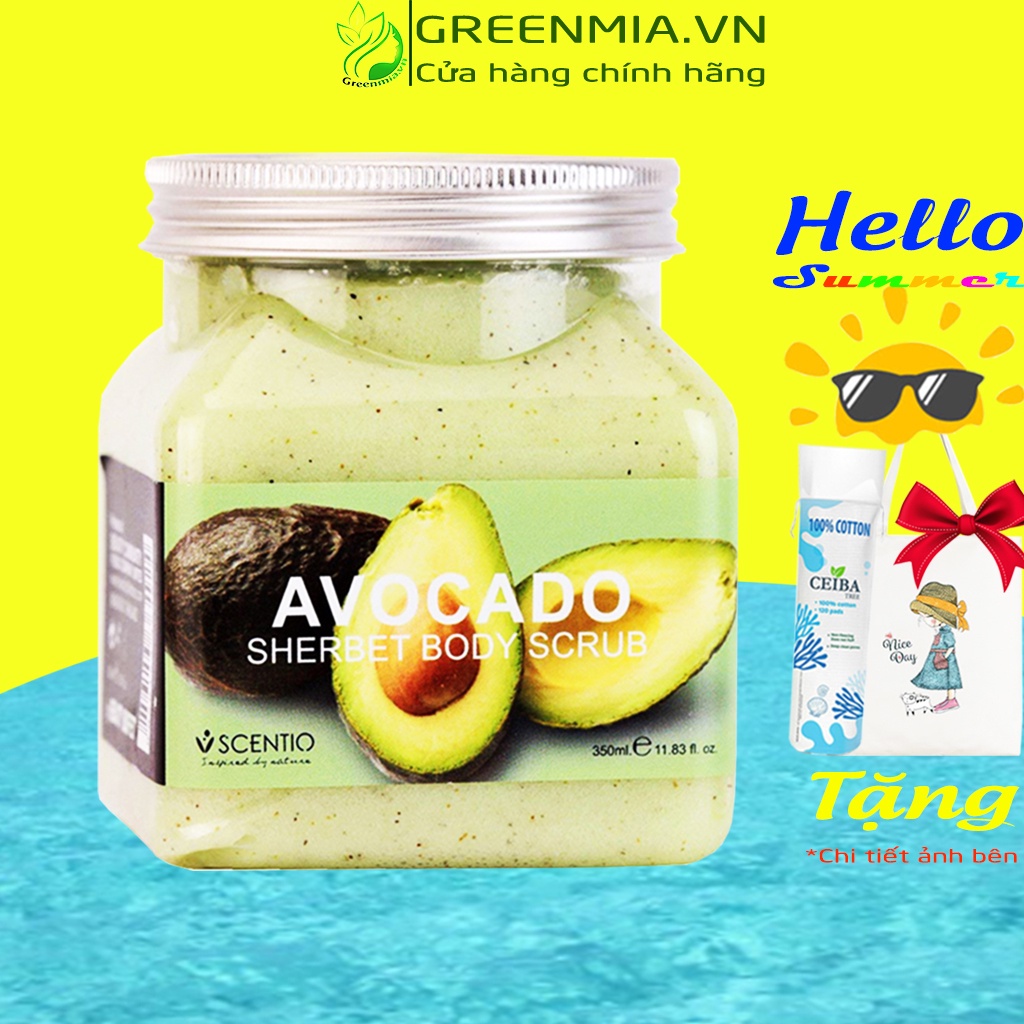 Muối Tắm Tẩy Tế Bào Da Chết Toàn Thân Body [HƯƠNG BƠ] Beauty Buffet Scentio Avocado 350ml [NHẬP KHẨU CHÍNH HÃNG]