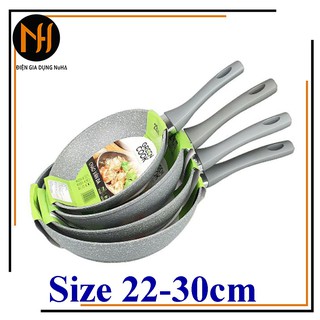 [Không Kén Bếp] Chảo vân đá đáy từ chống dính GreenCook Size (đường kính) 22 24 26 28cm 30cm
