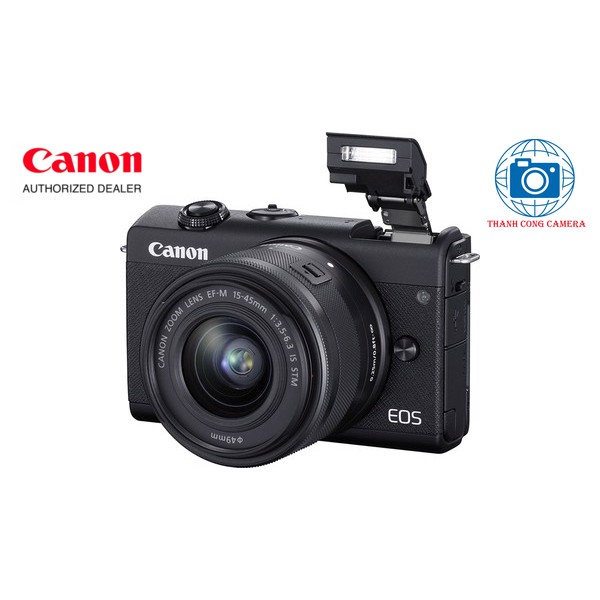 MÁY ẢNH CANON EOS M200 KIT EF-M15-45MM F3.5-6.3 IS STM/ ĐEN+ TRẮNG