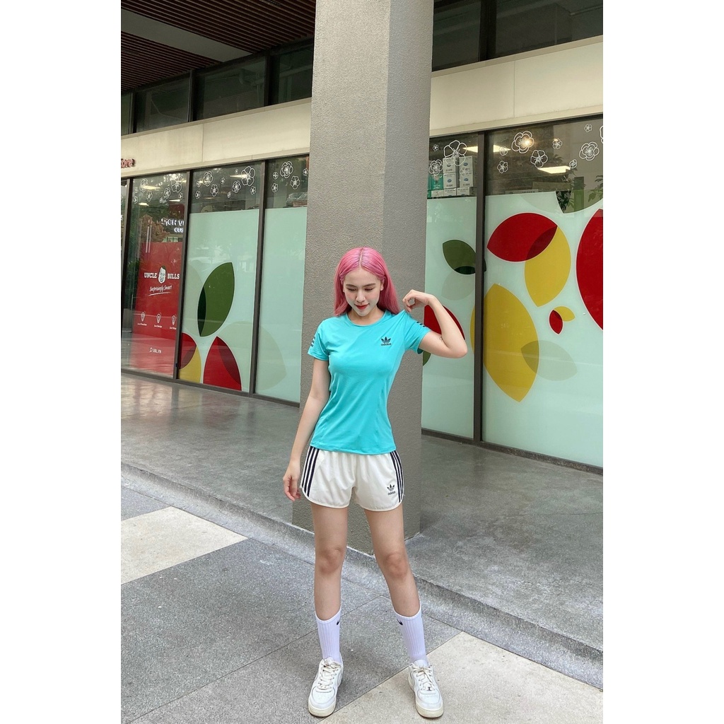 Aó Thun Nữ Phủ Bụng Tập Gym Thể Thao Bin Sport A178