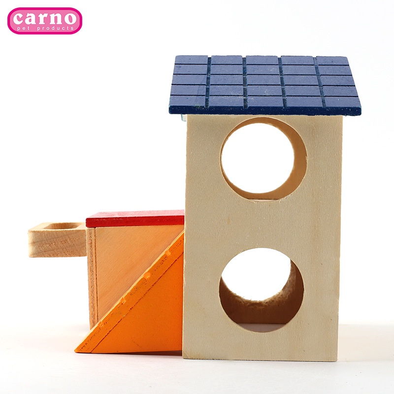 Nhà Villa Gỗ Hai Tầng Dành Cho Chuột Hamster