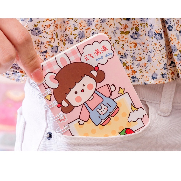 SỔ LÒ XO A7 160 TRANG, SỔ TAY MINI NHIỀU HÌNH CUTE DỄ THƯƠNG