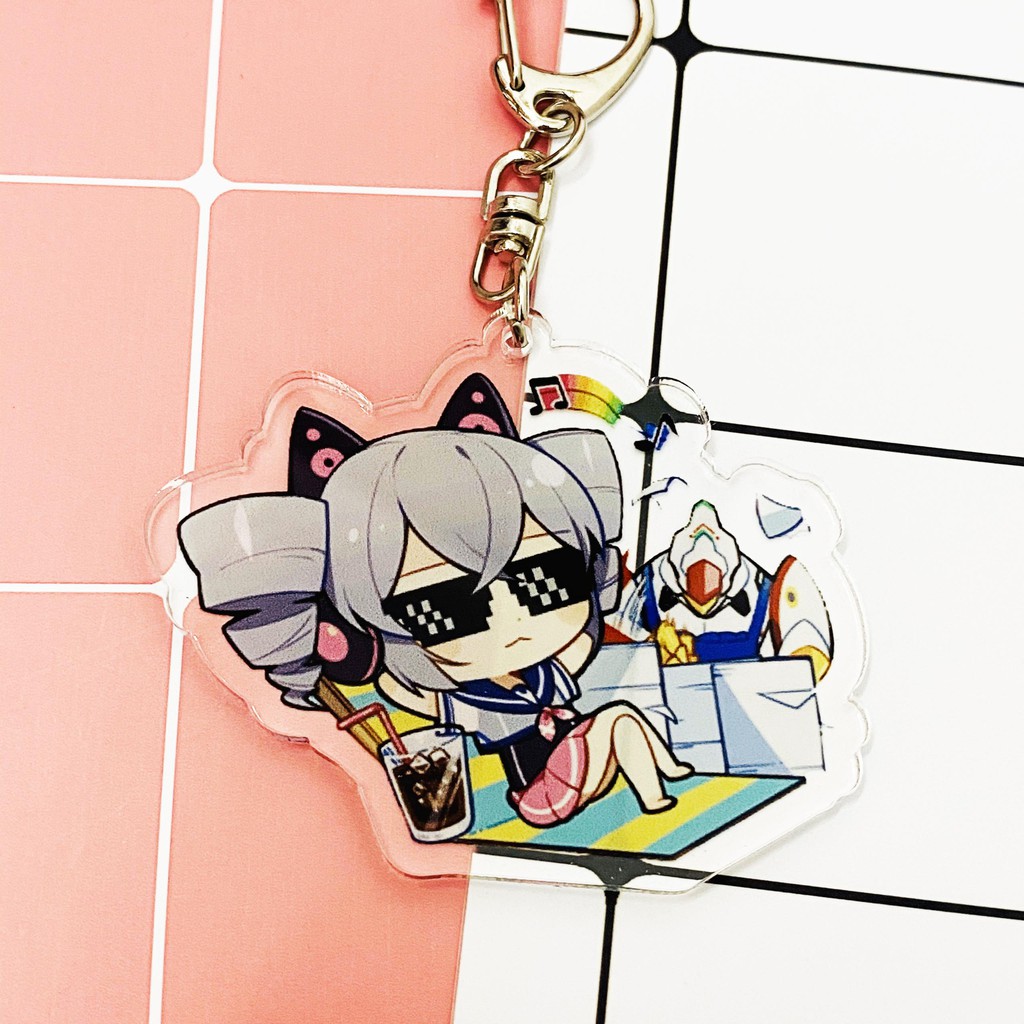 ( Mica trong acrylic ) ( Ver3 ) Móc khóa Honkai Impact 3 quà tặng xinh xắn dễ thương in hình anime chibi