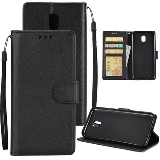 Bao da màu trơn dạng ví cao cấp cho Samsung J7Pro