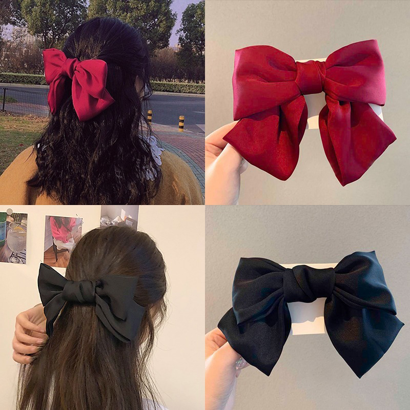 Kẹp Tóc Đính Nơ Xinh Xắn Phong Cách Hàn Quốc Cho Nữ