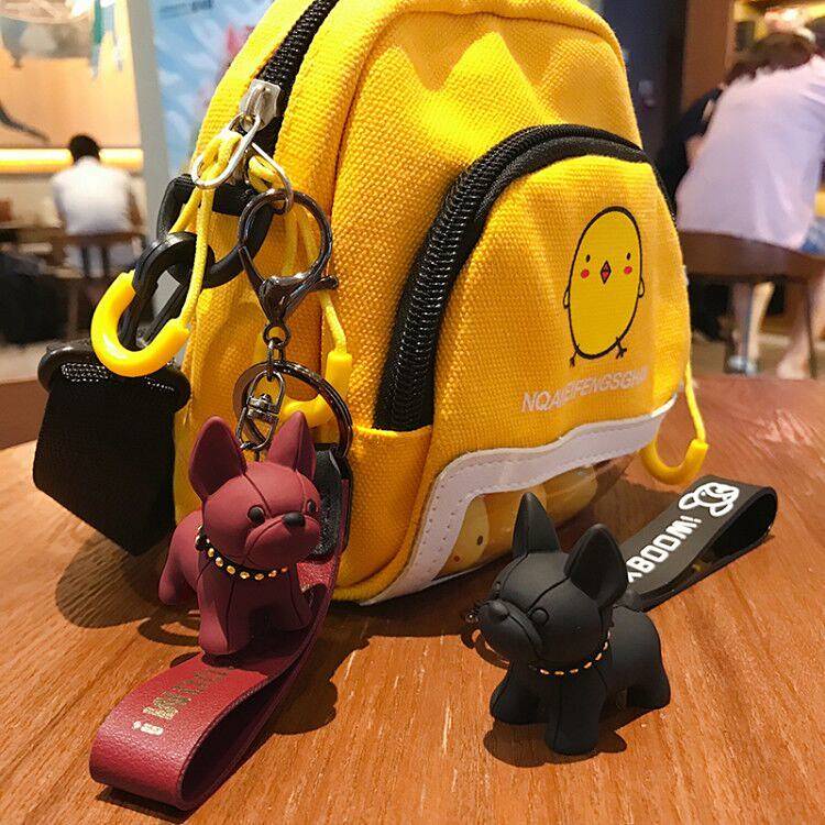 Móc khóa kiểu dáng chó bull đáng yêu