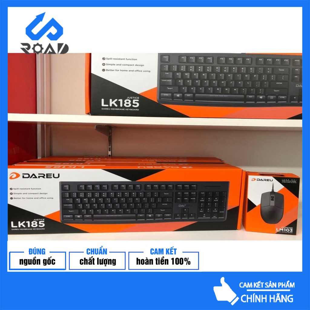 Bộ Combo Bàn Phím DAREU LK185  Và Chuột Có DâyChuột LM103 | BigBuy360 - bigbuy360.vn