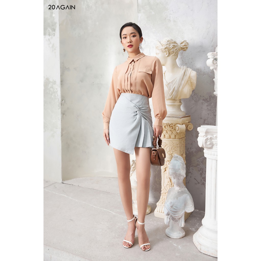 Chân váy A xoắn tà trước 20Again JAA1095 | BigBuy360 - bigbuy360.vn