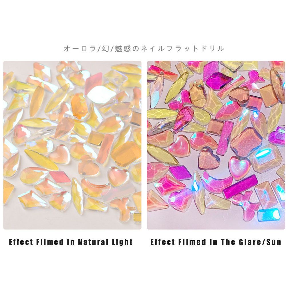 Okdeals 100 Cái Móng Tay Aurora Mới|Đá Kim Cương Trang Trí Móng Tay|Đá Đính Trang Trí Móng Tay 3D Nhiều Màu