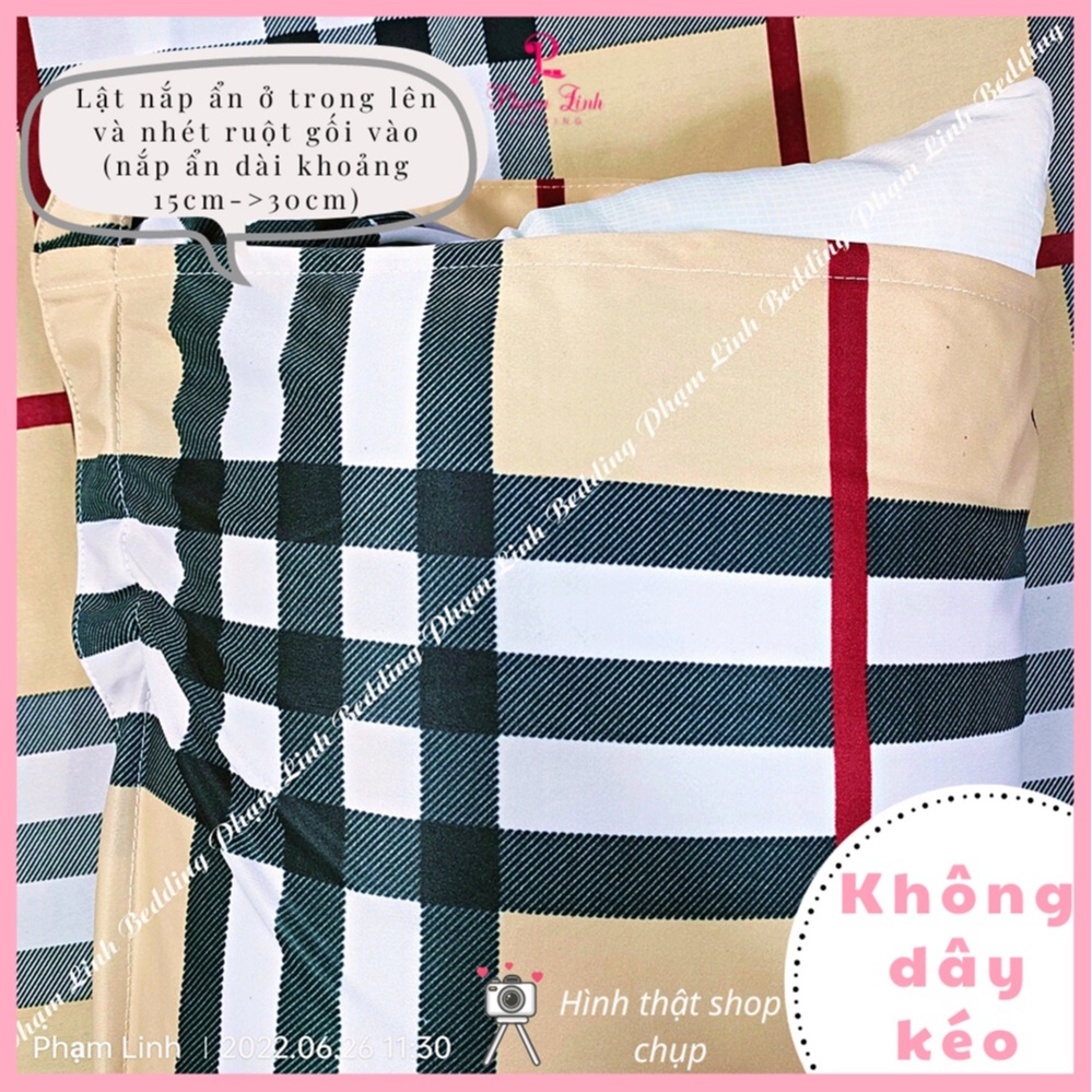[Nhiều size] Bộ 4 món Ga trải giường vải thun Hàn Quốc in3D sợi Polyester drap bo chun vỏ gối nằm áo gối ôm caro vàng đỏ