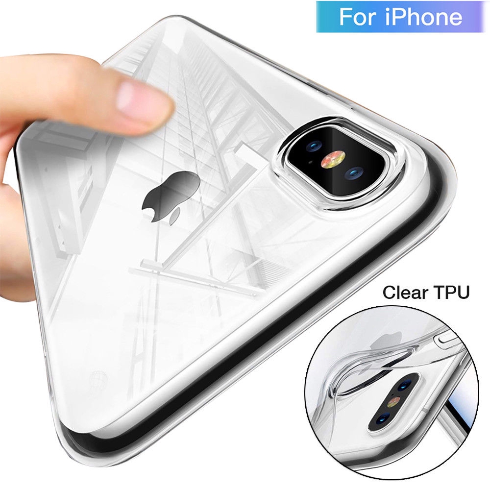 Ốp điện thoại silicone trong suốt cho IPhone X XS Max XR 6S 7 8Plus | BigBuy360 - bigbuy360.vn