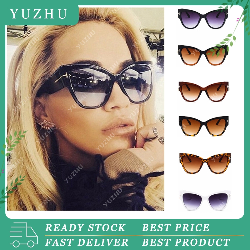 Kính mát gọng mắt mèo bằng nhựa chống tia UV phong cách thời trang retro