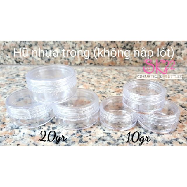 SET 50 HŨ NHỰA TRONG 10gr