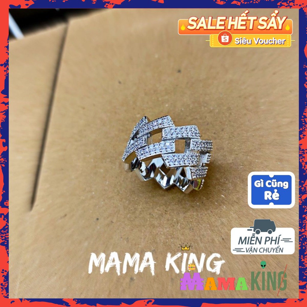 (NHẪN ĐÁ XỊN) NHẪN MIAMI CZ V1 HIPHOP BY MAMA KING
