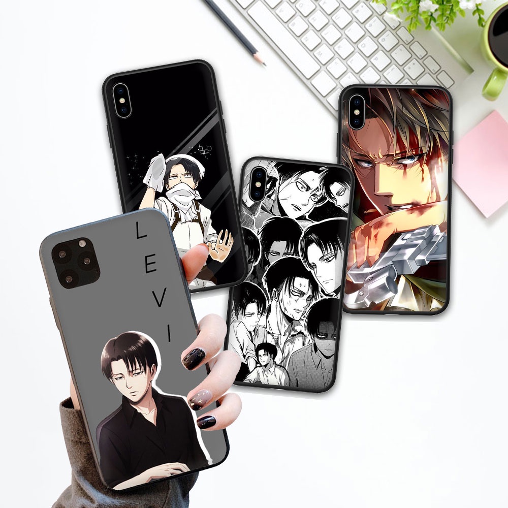 Vỏ điện thoại mềm iphone 11 pro max x xs xr max 5 5s 6 6s plus 7 8 plus se k7tn11 levi ackerman silicone anti-drop case
