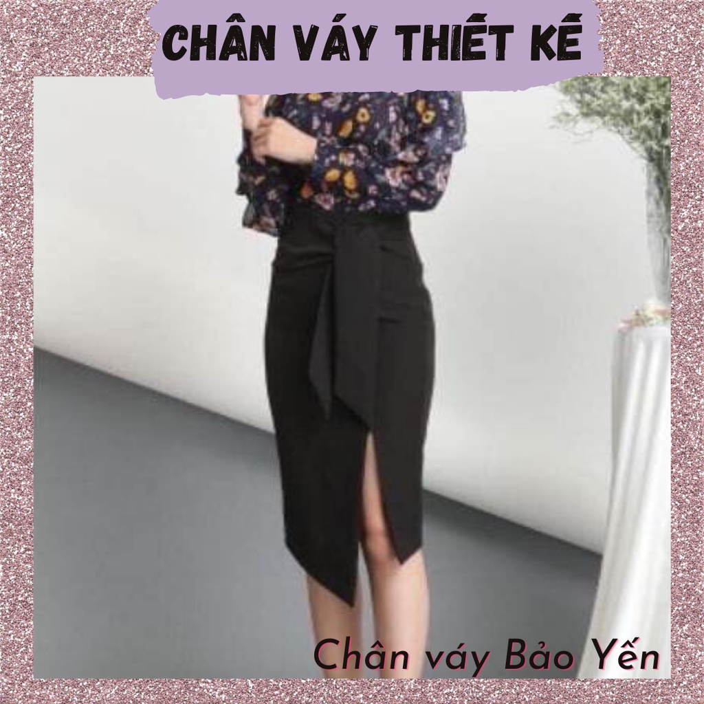Chân váy xẻ vạt chéo thắt dây cạp - M39