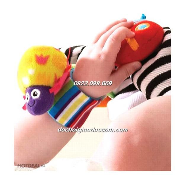 Lục lạc vải đeo tay Lamaze cho bé - Đồ chơi dành cho trẻ 0 - 12 tháng