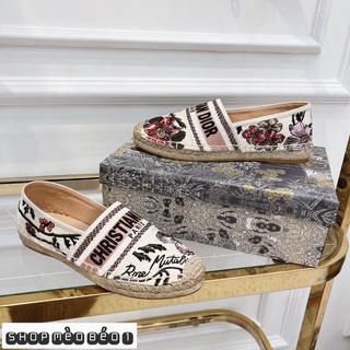 Giày slip on cd thổ cẩm đế cói fullbox
