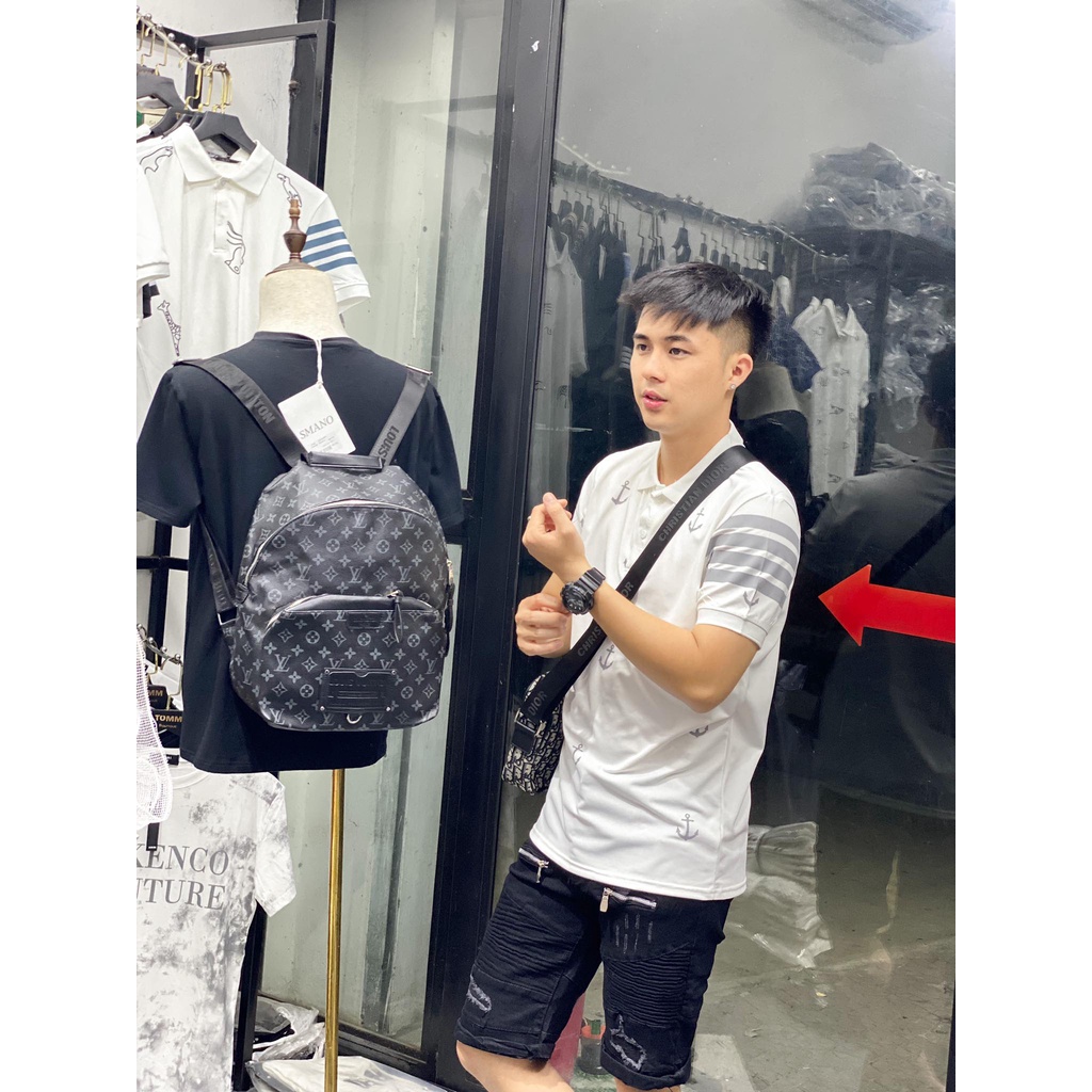 Áo polo nam Thom Browne mỏ neo chất cotton mát