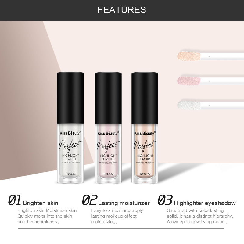 KISS BEAUTY Highlighter High-gloss Lying Silkworm Brightening Liquid to Brighten the Face and Long-lasting High-gloss Liquid | BigBuy360 - bigbuy360.vn