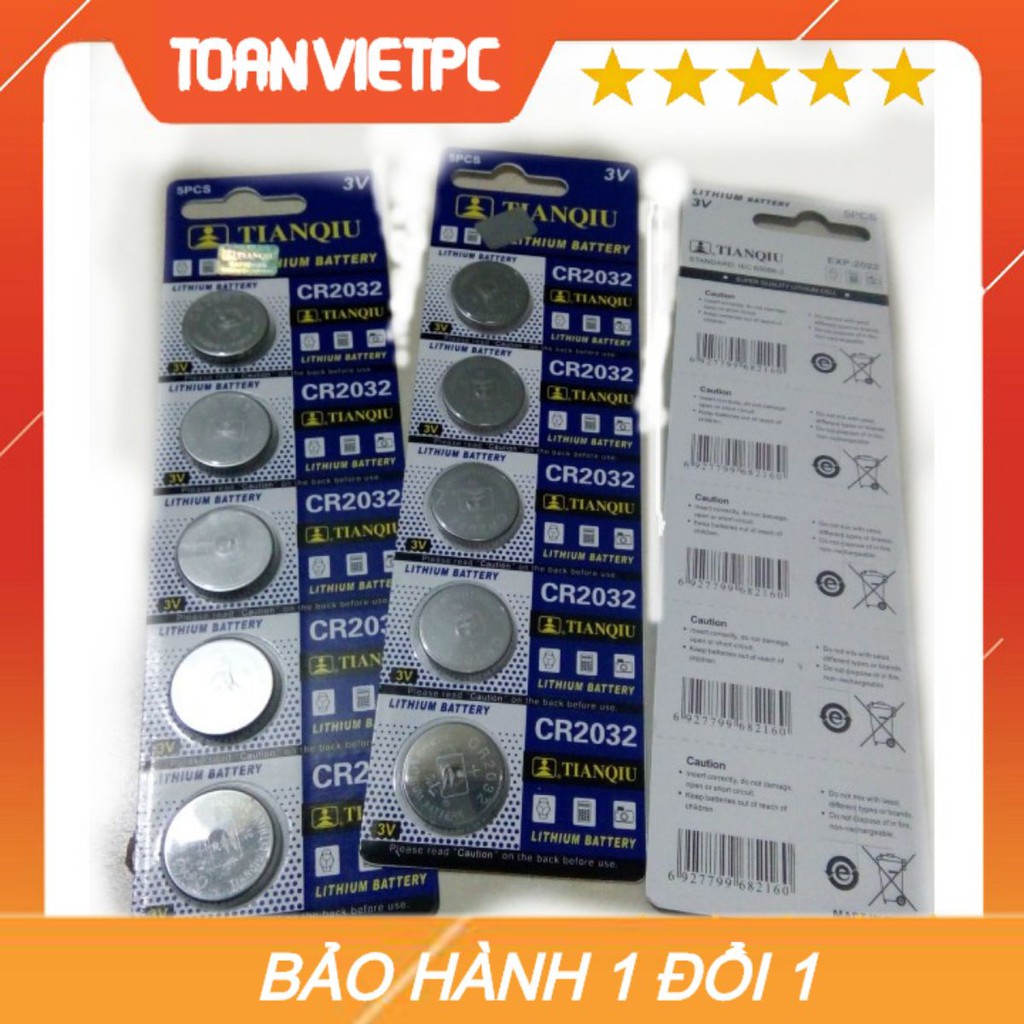 5 viên pin cmos 3v, loại tốt, dùng cho máy tính để bàn, máy massage và một số thiết bị khác